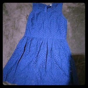 Eyelet Blue Dress